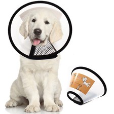 Plastic Pet Recovery Collars Cones for Dogs and Cats After Surgery Adjustab...
