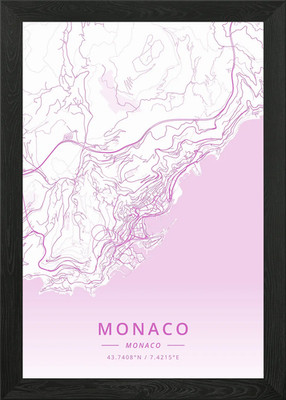 Monaco Monaco Gerahmtes Wandbild Poster Leinwanddruck Bild