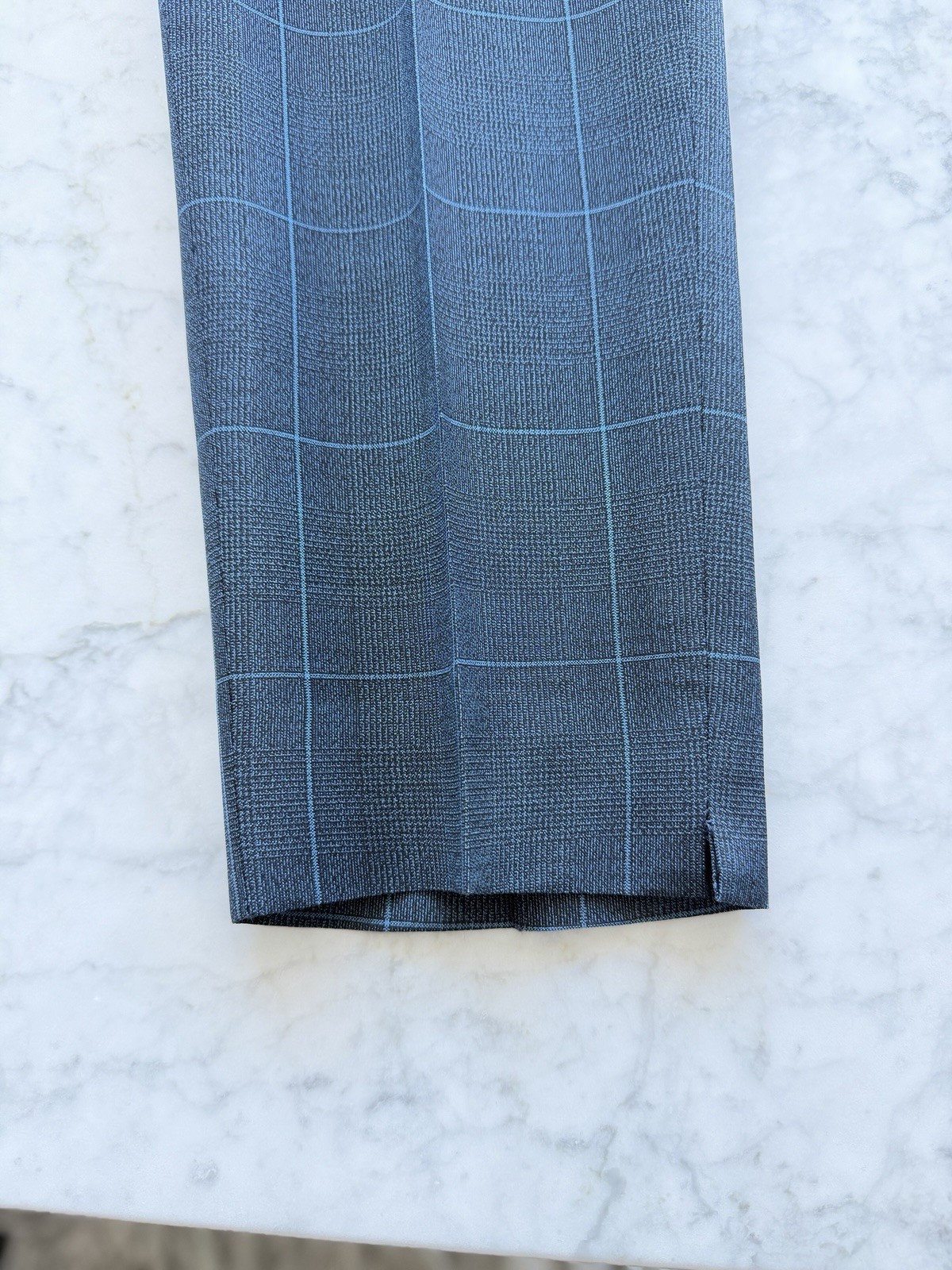 Hugo Boss Mens Blue Wool Mohair Suit IT50 40R Woven In Italy  Tailored Edition thumbnail 13