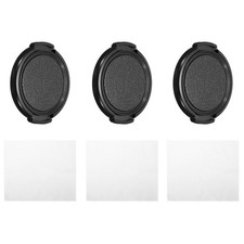 43mm Lens Cap, 3 Pack Sides Pinch Snap Camera Lens Cover for Front Lens
