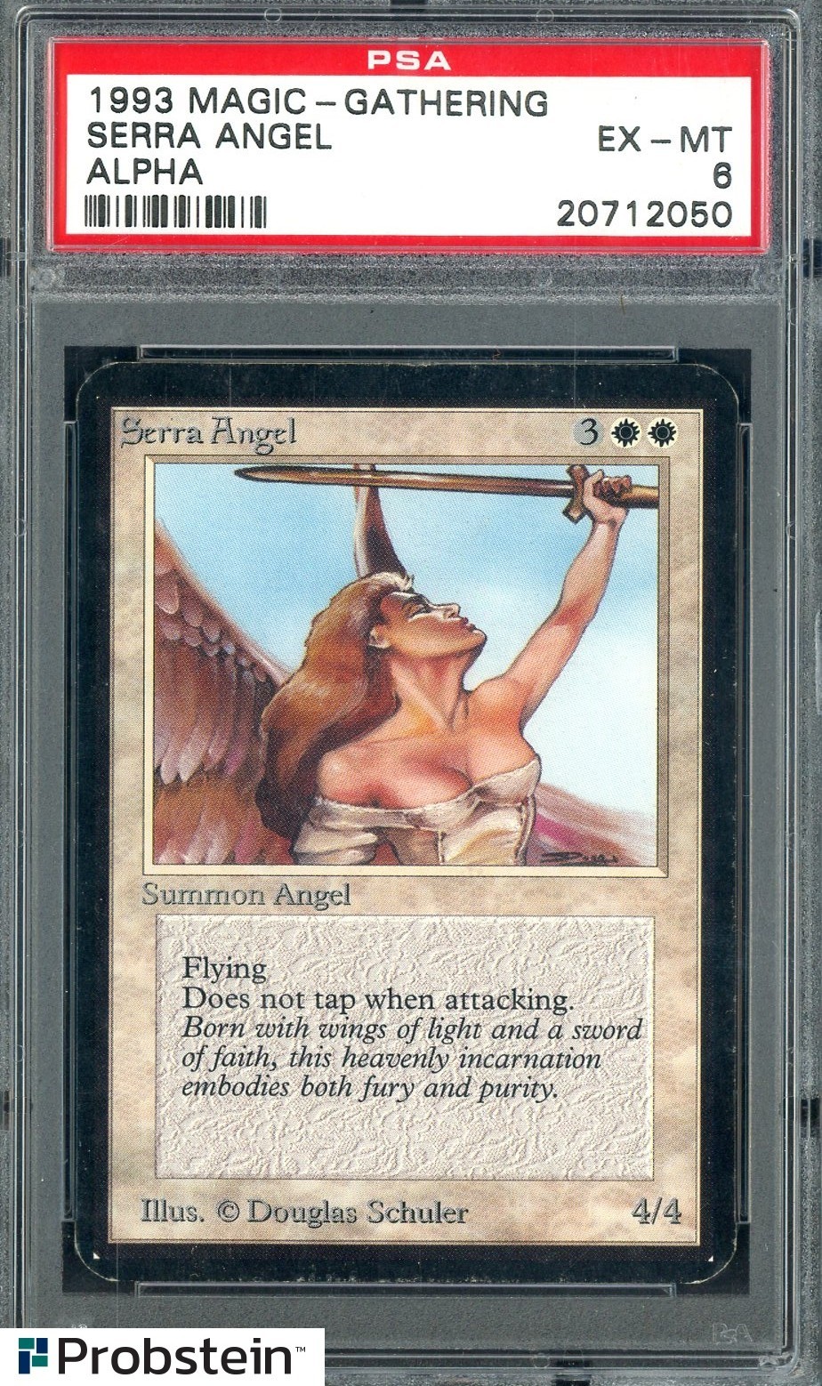 1993 Magic The Gathering MTG Alpha Edition Serra Angel PSA 6 EX-MT