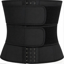 Double Layer Waist Cincher Shaper, Adjustable CompressionBelt with Hooks and Vel