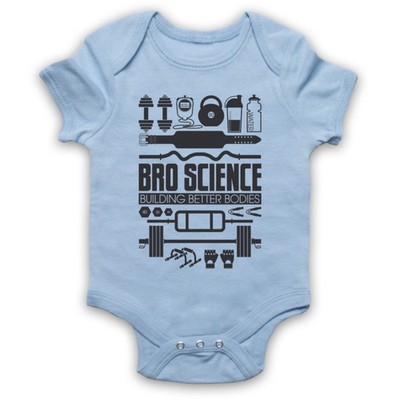 Bro Science Strampler Fitness Bodybuilding Training Workout Gym Baby Grow Geschenk