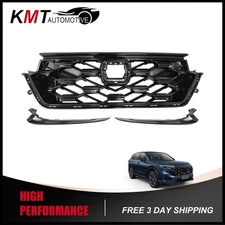 Front Grille W/Decor Headlight Trim Molding Fits 23-24 Honda CRV Sport Hybrid