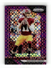 Alex Smith 2018 Panini Prizm #1 Washington Redskins 36/49 Prizm Purple Power