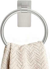 Hand Towel Holder for Bathroom, Brushed Nickel Towel Ring Adhesive