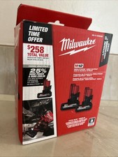 Milwaukee 48-11-2450SB M12 HO XC 5.0 Battery REDLITHIUM HIGH OUTPUT NEW  2-PACK