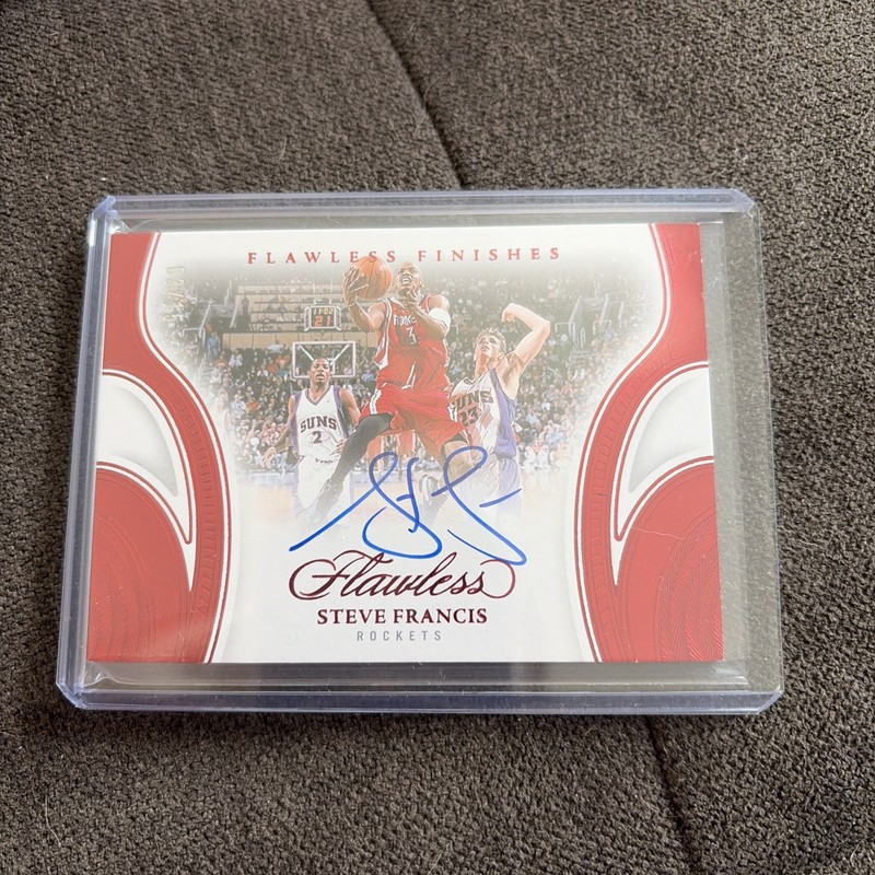 2019-20 Panini Flawless Excellence Signatures Ruby 9/15 Steve Francis Auto 3d3
