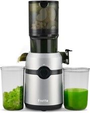 Fretta Cold Press Juicer Machine Whole Fruit 108mm Chute 200W Silver