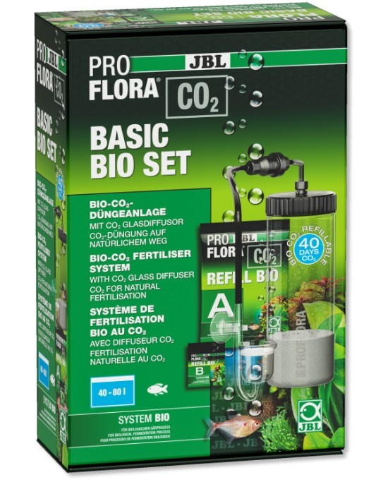 Système CO2 JBL Proflora Bio pour aquarium de 40 à 80 litres
