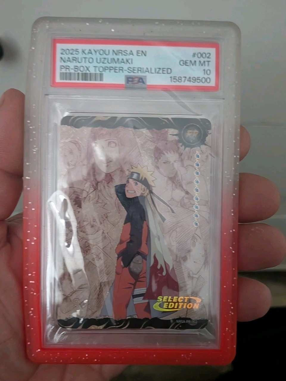2025 KAYOU US EXCLUSIVE-BOX TOPPER-SERIALIZED #002 NARUTO UZUMAKI 106/999 PSA 10