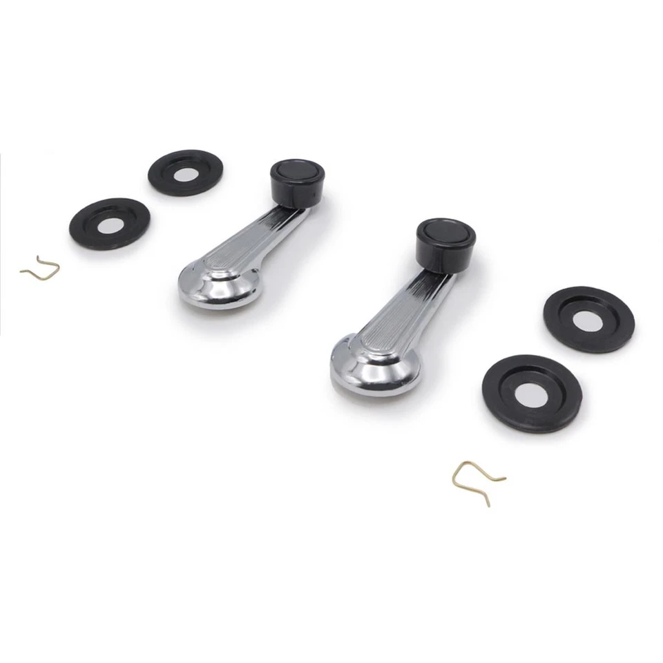 Juego manivela ventana manivela interior cromada manual para camioneta Nissan Datsun 720 1986 Foto 3 de 4