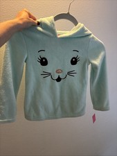 Girls Seafoam Green Hooded Pullover Sweatshirt Size 5/6