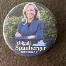 "Botón Abigail Spanberger Governor Virginia 2025 - 2 1/4"""