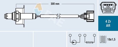 FAE Lambdasonde Sensor Abgassteuerung 75658 Vorkatalysator für NISSAN JUKE F15