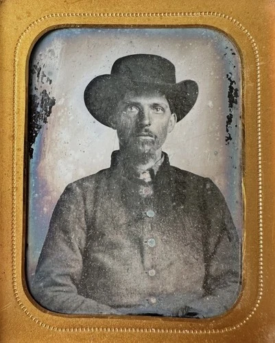 1/9th Plate Ambrotype Civil War North Carolina Confederate Soldier Tintype Photo