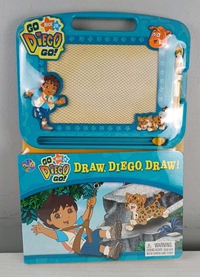 Disney Learning (Go Diego Go) Drawing Doodle Magnetic Magic Pad Hardcover New