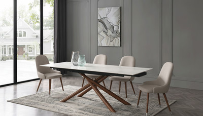 ESF Extravaganza 9063 Dining Table with 1287 Chairs, Total of 7 pieces