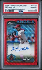TOPPS CHROME UPDATE CHROME BASEBALL UPDATE SERIES AUTOS ZACH NETO 2/5 PSA 10