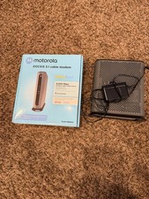 Motorola MB8600 DOCSIS 3.1 Black Cable with AC Adapter