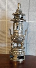 A Chinese 3 Piece incense burner tower in the style of a Pagoda. 29cm.
