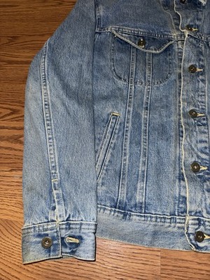 Lee Dungarees Can't Bust'em Denim Trucker Jacket Size Medium