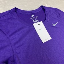 New The Nike Tee Shirt Womens XS Purple Dri Fit Training Short Sleeve CU7599