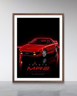 Toyota MR2 | Retro Car Poster Print | RETROVERSE Garage Wall Art | Gift