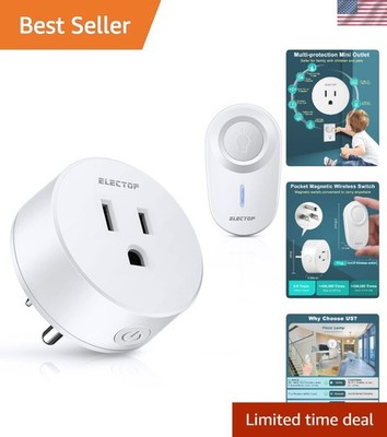 1500W Wireless Outlet Power Switch with 4000V Surge Protection & Remote Control