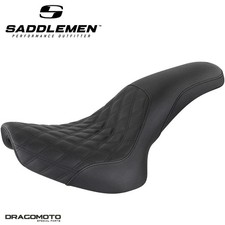SITZBANK HARLEY SOFTTAIL SADDLEMEN Profiler 800-01-149 2-Up Seat Schwarz Foam...