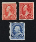 CKStamps: US Stamps Collection Scott#264 267 1c 2c Mint 1NH 1H OG