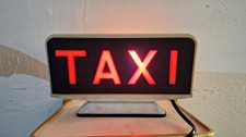 Insegna Luminosa Taxi Spampinato Anni 80 Cablata