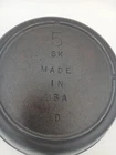 Vintage Lodge Cast Iron Skillet 5 SK Made In USA D 2 -  3 Notch Heat Ring 8 1/4"