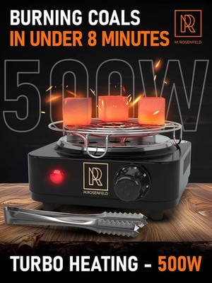 Fast Hookah Coal Burner with Grid - Electric Coal Burner 500W Stainless Steel fo