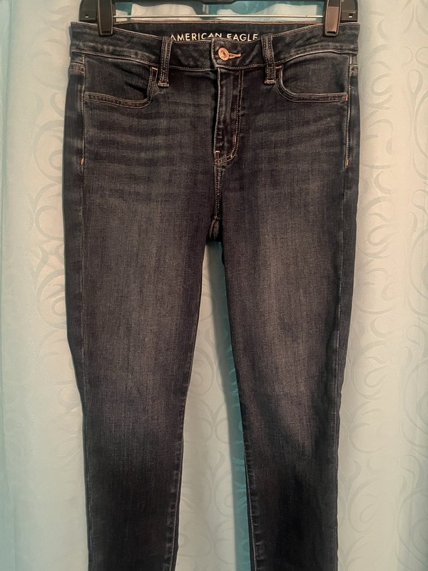 American Eagle Next Level Stretch Dark Wash Skinny Jeans Mid Rise 5-Pocket