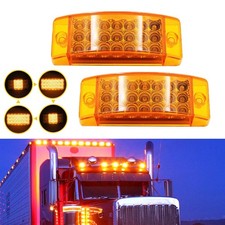 6 Lens Amber 21 Led Truck Side Trailer Marker Clearance Light Amber Lamps 12v L