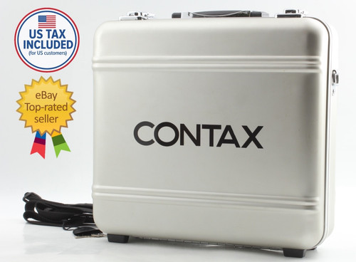 Rare!【 Mint w/2keys & Strap 】 CONTAX Aluminum Hard Case for G2 Black From JAPAN