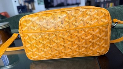 AUTHENTIC GOYARD YELLOW CAP VERT CROSSBODY BAG WITH C.O.A