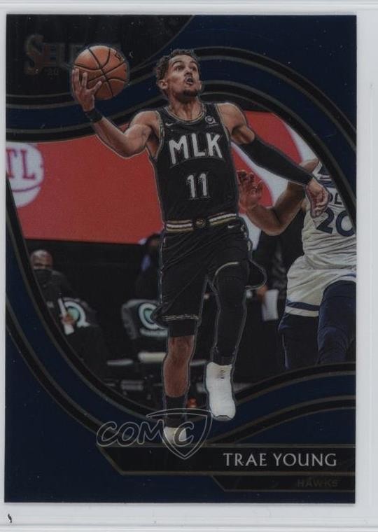 2020-21 Panini Select Courtside Retail Blue Trae Young #227 10un
