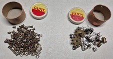 2 Parts Cans,  235+ Nuts, Screws, P37s, etc. A.C Gilbert Erector Cans and Parts