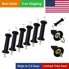 6 Pcs Plastic Electric Fence Gate Handle Insulators, Gate Handle with Spring ...