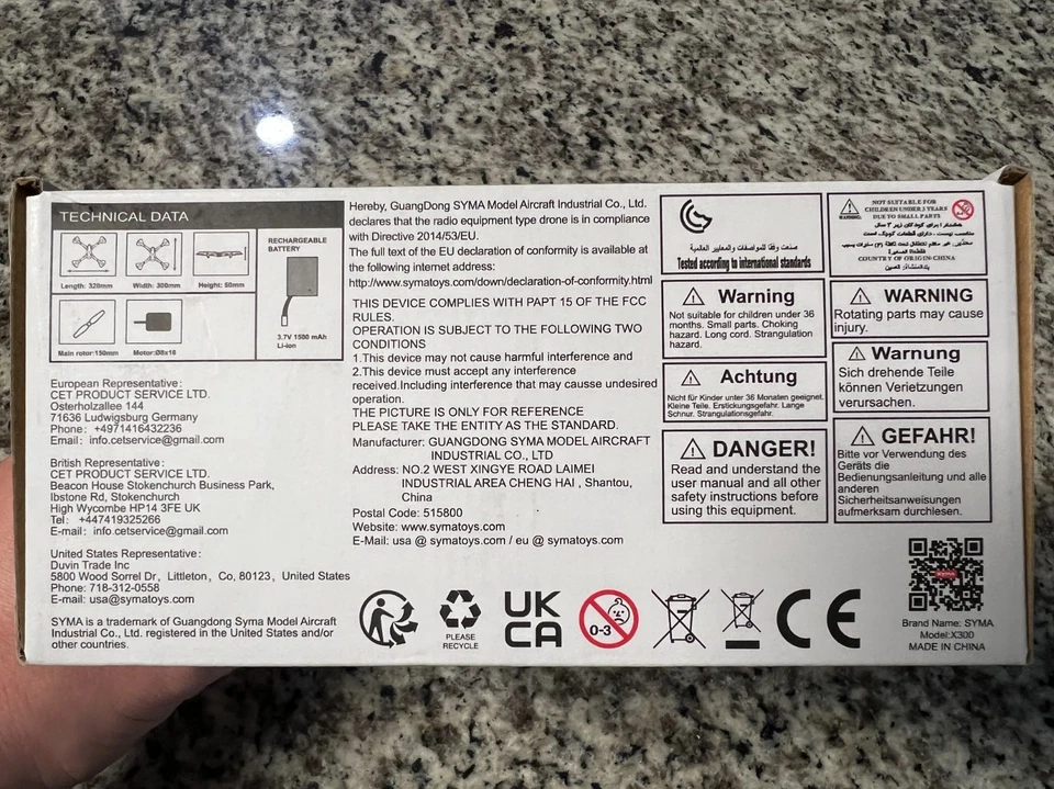 Drone Syma X300 con cámara 1080P FPV negro nuevo en caja nunca usado Foto 2 de 4