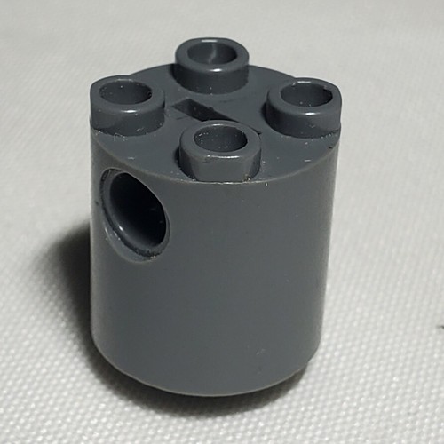 Lego 30361C Brick Round 2x2x2 Robot Body with Bottom Axle Holder Dark Bluis Gray - 第 2/4 張圖片