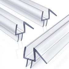 Shower Door Bottom Seal 3/8x39in 3-Pack 10mm Frameless Glass Water Barrier