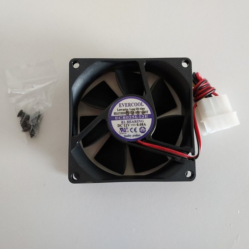 PC Case Fan 80x80x25mm w/Ever Lubricate Bearing, LP4 Connector, Quiet - New - Picture 6 of 10