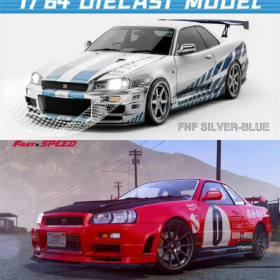Fast Speed FS 1:64 Skyline GT-R R34 Mk5 Diecast Model Car