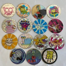 Lot of 15 SHINY Tazos SpongeBob Mexico Sabritas  SpongeBob tazo
