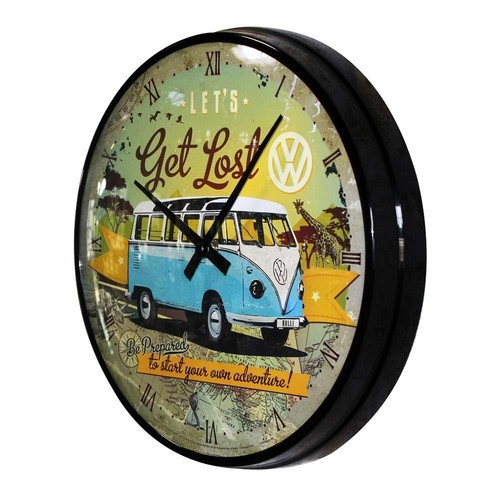 Nostalgic-Art - reloj de pared reloj de cocina Ø31 cm analógico metal cuarzo - VW Bulli #1 - Imagen 2 de 6