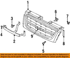 Isuzu Oem 98-02 Trooper Grille Grill-side Panel Seal 8971783082