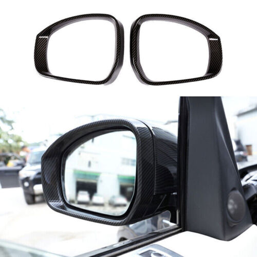 For Range Rover Sport 14-22 Carbon Fiber Rear View Side Door Mirror Strip Cover - Foto 3 di 7